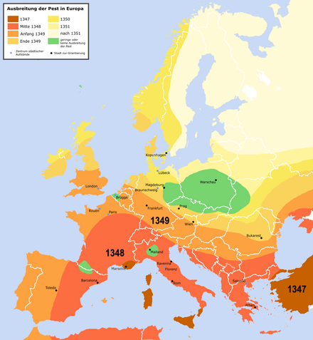 Der Schwarzer Tod 440px-Pestilence_spreading_1347-1351_europe