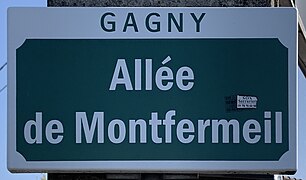 Plaque à Gagny.