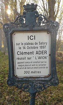 Plaque commémorative Clément ADER