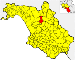 Lokasi Postiglione di Provinsi Salerno