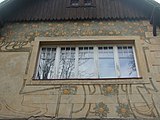 Praha - Bubeneč, Slavíčkova 9 (Říhovského vila) - okno