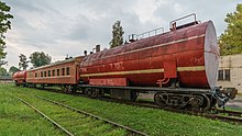 Tankwagon on a Russian fire train. Pskov asv07-2018 railway station area img11.jpg