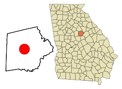 Location in Putnam County and the state of جورجیا