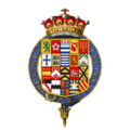 Quartered arms of Sir Ambrose Dudley, 3rd Earl of Warwick, KG.png