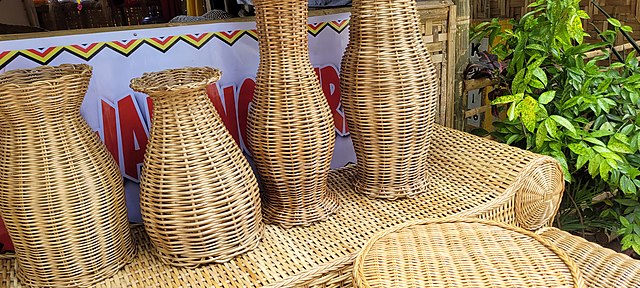 Photo of rattan containers and furniture in the Philippines