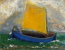 Odilon Redon, La Barque mystique, pastel, 1900, Coll. Andrea Woodner