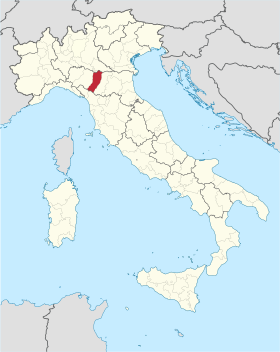 Locatie van de provincie Reggio Emilia