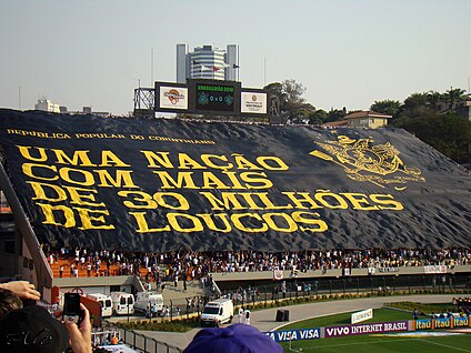 Imagem da torcida do Corinthians.