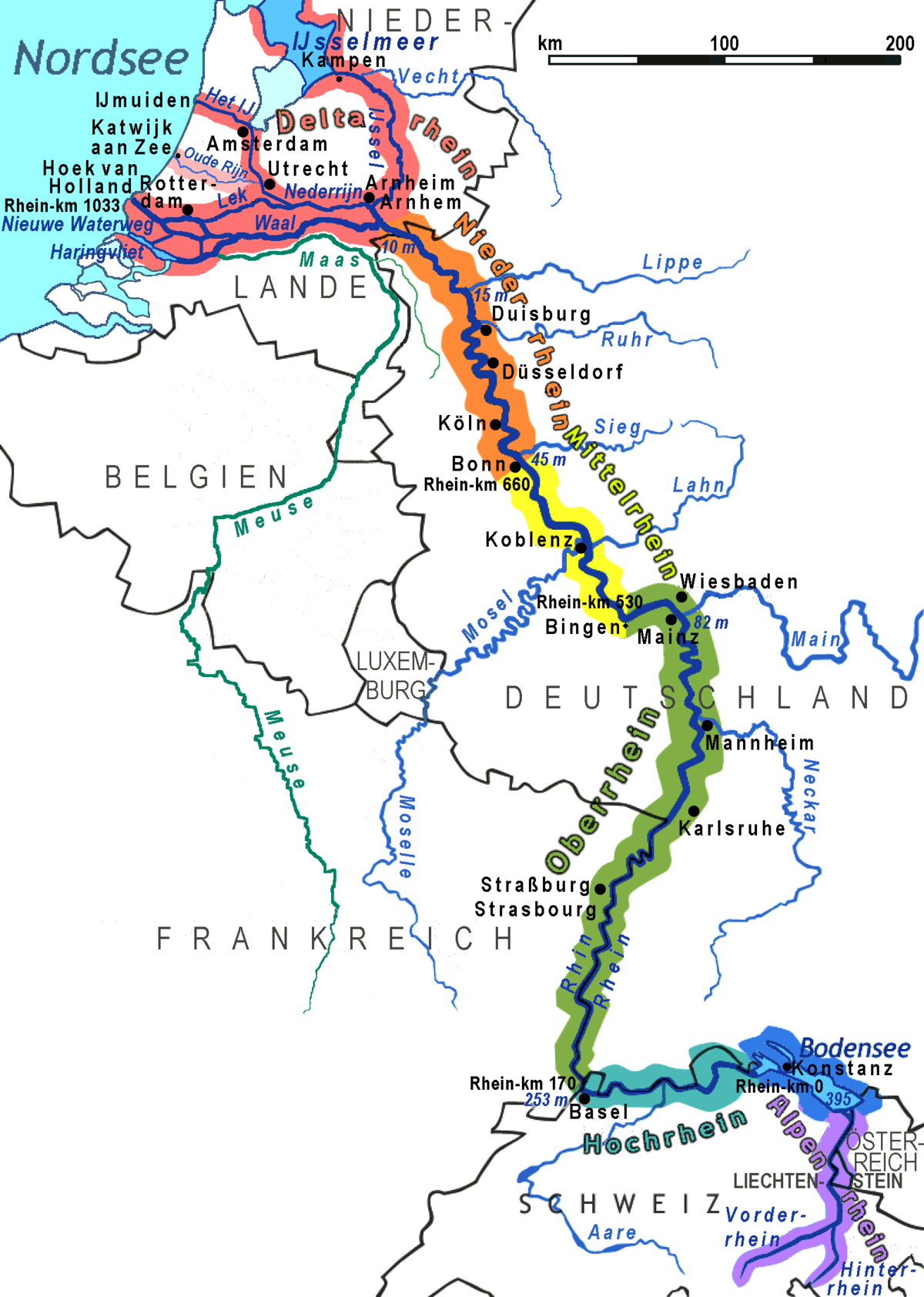 der rhein karte Rhein – Wikipedia