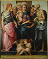 „Madona ir Kūdikis su keturiais šventaisiais“ (1518, Uficių galerija, Florencija)