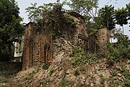 The oldest temple found at Ula is the Vishnu temple located to the north-east of the Mitra-Mustafi house. Ruined Bishnu temple at Ula Birnagar in Nadia district, West Bengal 03.jpg