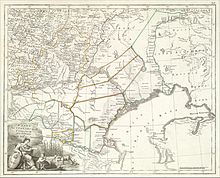 Kartta Donin kasakoiden alueesta ja Astrahanin kuvernementistä (1800).