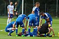 die Verletzung von Michael Brandner (SC Wiener Neustadt). the injury of Michael Brandner (SC Wiener Neustadt).