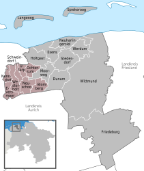 Samtgemeinde Holtriem - Carte