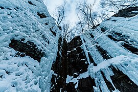 Sandstone - Robinson Quarry Ice Park, Minnesota in Winter (39943286344).jpg