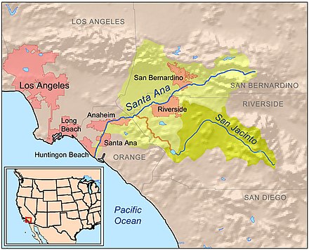 Map Santa Ana River