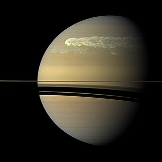 <span class="mw-page-title-main">Great White Spot</span> Periodic storms on Saturn