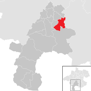 Posizione della comunità Scharnstein nel distretto di Gmunden (mappa cliccabile)