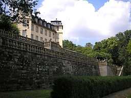Schloss Untermerzbach (Landkreis Haßberge, Unterfranken) / Untermerzbach Castle, Lower Franconia, Germany. Ansicht aus dem Schlosspark / View from the...