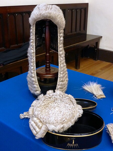 A barrister's wigs, Parliament Hall, Edinburgh