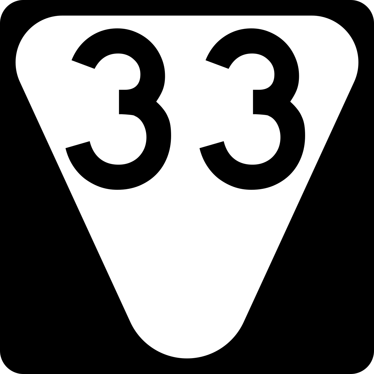 33 svg. Route 33. Route 033.