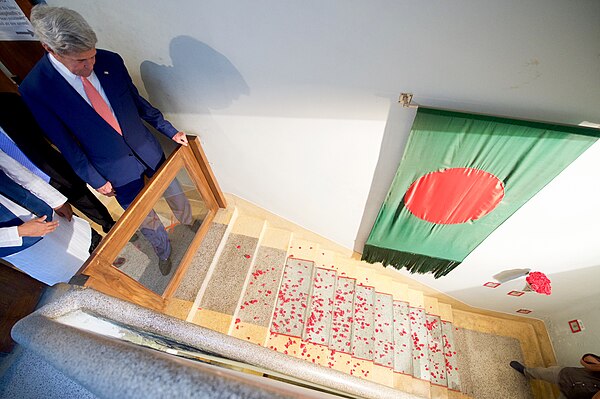 The staircase where Mujib was assassinated