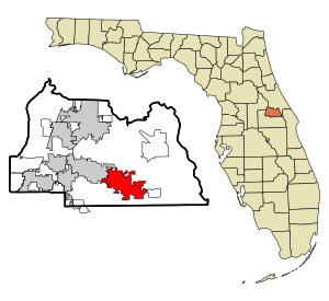 Seminole County Florida Incorporated and Unincorporated areas Oviedo Highlighted.svg