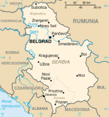 Mapa Serbii