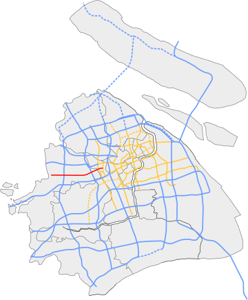 File:Shanghai Songze Elevated Road map (update).svg