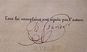 signature de Charles Fourier