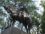 Estatua de Bolívar en el parque central de Nueva York, Estados Unidos.