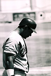Sammy Sosa ended the 1998 season with 66 home runs but was later implicated in baseball's steroid scandal. Sosa is pictured above while trying to make a 2005 comeback with the Baltimore Orioles. Sosa Spring training.jpg