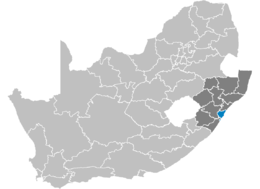 Municipalité métropolitaine d'Ethekwini - Localisation