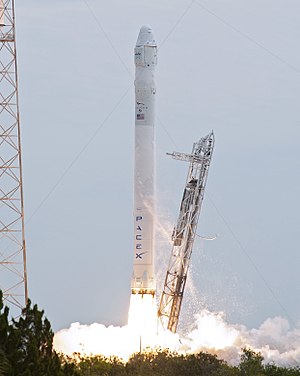 Falcon 9 v1.0 při posledním startu této verze v březnu 2013