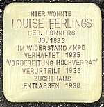 Stolperstein für Louise Ferlings (Hermannstr. 14)