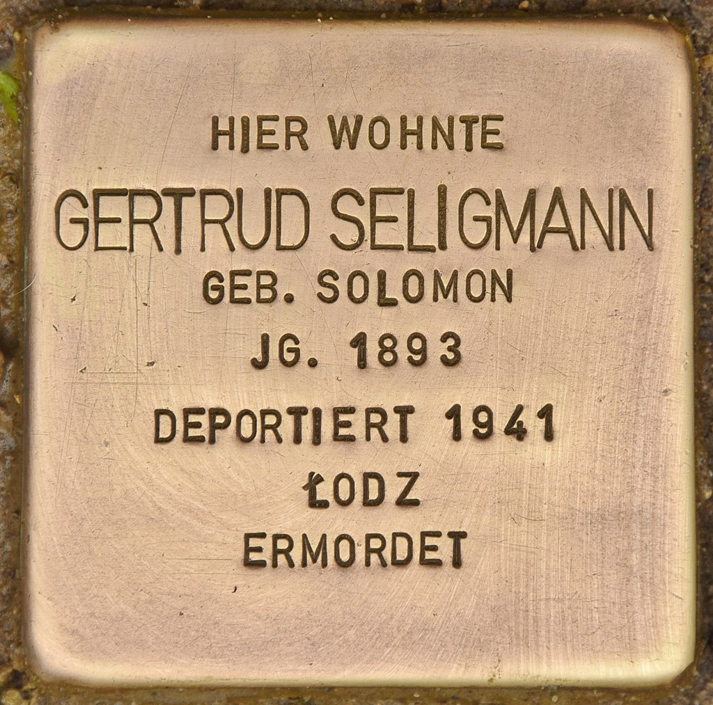 Stolperstein für Gertrud Seligmann (Wittenberg).jpg