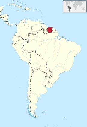 Woneem liggt Republiek Surinam