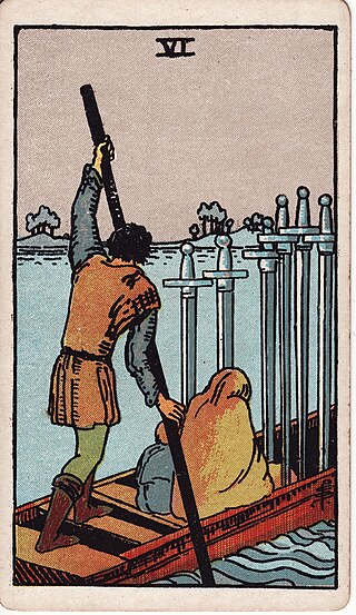 <span class="mw-page-title-main">Six of Swords</span> Minor Arcana tarot card