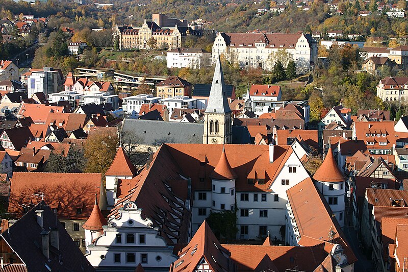 File:Tübingen - Altstadt - Wilhelmsstift - Ansicht vom Turm der Stiftskirche (1).jpg