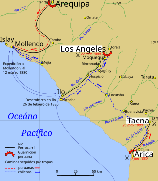 <span class="mw-page-title-main">Tacna and Arica campaign</span> Part of the War of the Pacific (1879–1880)