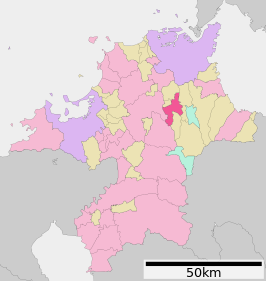 Situering van Tagawa in de prefectuur Fukuoka