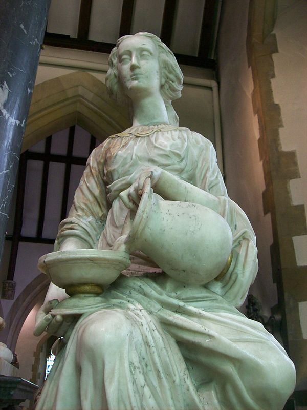 Figure of Temperance from Digges memorial by Nicholas Stone, St. Mary's Church, Chilham