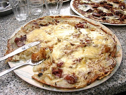 Pannenkoek with bacon and Gouda cheese