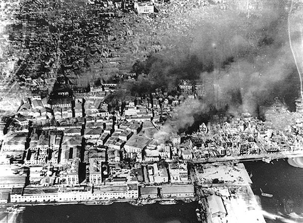 Aerial photograph of the Great Fire of 1917