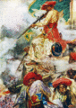 సా.శ. 1792 శ్రీరంగపట్నాన్ని చుట్టుముట్టిన శత్రుసేనలతో తలపడుతున్న టిప్పు సుల్తాన్