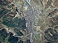 庄原市旧東城町中心部周辺の空中写真（1975年撮影）