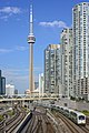 * Nomination A GO Transit train leaving Toronto. In the background, the CN Tower. --ArildV 21:07, 9 August 2017 (UTC) * Promotion Quite good, IMO. -- Ikan Kekek 01:43, 10 August 2017 (UTC)