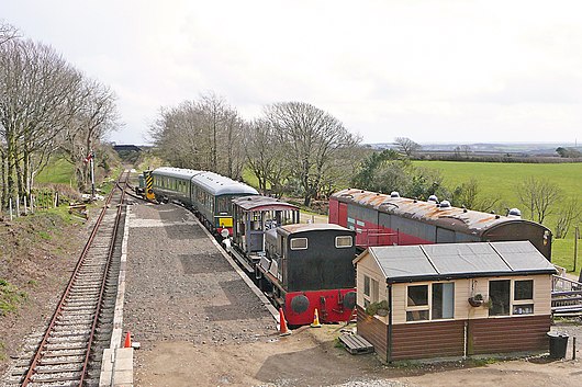 View of the station (now disused) at Trevarno in April 2010
