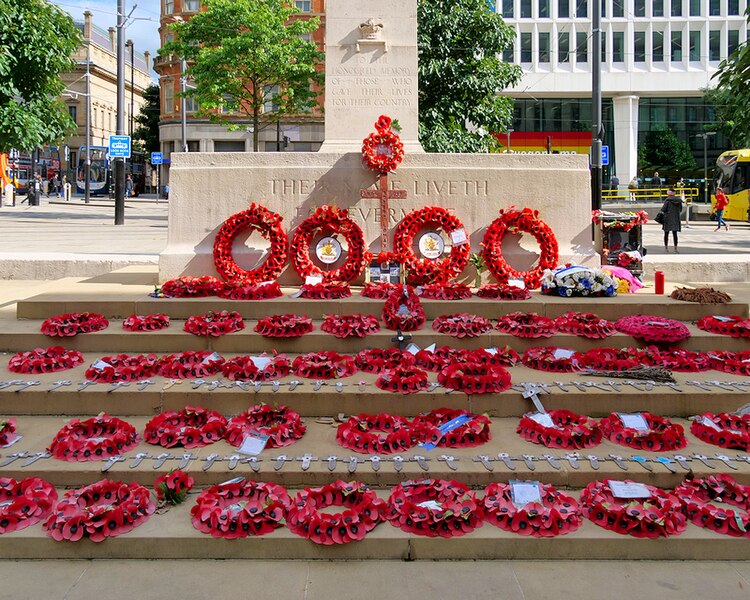 File:Tributes at the Cenotaph - geograph.org.uk - 5894554.jpg