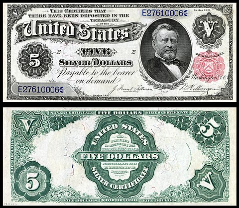 Series 1891 $5 Ulysses Grant